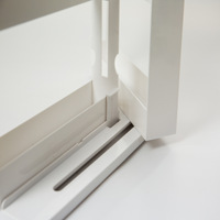 Boîte de rangement moderne en plastique à double niveau Organisateur de cuisine pliable et rotatif pour aliments, épices et conserves