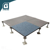 Harga Panel Lantai Terangkat HPL (Calcium Sulphate) Gcabling 600mm X 600mm Sistem Ubin dengan Lapisan Vinyl Anti-Statik untuk Ruang Server
