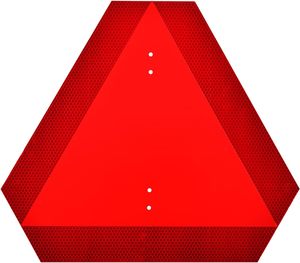 Kichwit si muove lentamente il segno del triangolo del veicolo, alluminio che si muove lentamente triangolo arrugginito libero per uso esterno - Product Image 1