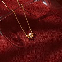 Chaîne à maillons en acier inoxydable plaqué or 18 carats Gaovo pour femme, avec pendentif multi-anneaux en zircon blanc de laboratoire, style serpent, tendance
