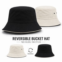 Chapeau Bob Réversible Personnalisé en Coton Double Face, Chapeau de Pêcheur Bicolore, Fabricant OEM ODM