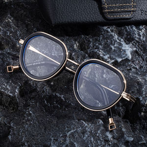 Lunettes de soleil rondes de style punk rétro personnalisées avec logo Partagas Wholesale Designer, protection UV400, pour hommes - Product Image 3