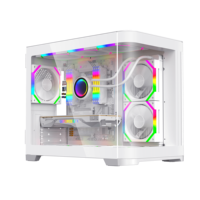 Ventilateur de bloc de construction ESGAMING 120 mm à prisme ARGB, ventilateur de refroidissement pour boîtier PC, ventilateur de refroidissement pour ordinateur de bureau avec contrôle de température PWM