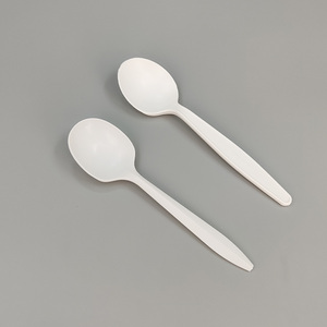 Cuillère en amidon de maïs, <span class=keywords><strong>vaisselle</strong></span> biodégradable, ustensile écologique pour les plats à emporter, le café, les desserts, les restaurants - Product Image 5