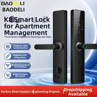 Serrure de porte intelligente antivol Tongtong TTLock, pour portes en bois et en aluminium, contrôlée par l'application Tuya, sécurité de niveau C, modèle K8, appartements