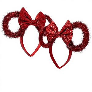 Ensemble Serre-tête et Collier Lumineux Minnie Officiel Sous Licence pour Enfants - Essentiels Intemporels pour Parcs à Thème de Noël - Vente en Gros - Product Image 1