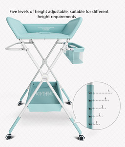<span class=keywords><strong>Cambiador</strong></span> de Pañales Portátil Plegable de Diseño Compacto, Ajustable en Altura, Impermeable, con Cajón de Almacenamiento Grande - Product Image 3