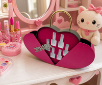 Caja de Regalo en Forma de Corazón, Empaque Cosmético, Caja Rosa con Asa, Inserto para Perfume, Lápiz Labial, Joyería, San Valentín, Personalizada, Venta al Por Mayor, OEM