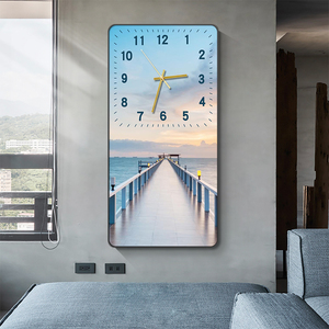 <span class=keywords><strong>Orologio</strong></span> da <span class=keywords><strong>Parete</strong></span> Decorativo di Lusso con Paesaggio Marino, Decorazione Artistica per Soggiorno - Product Image 1