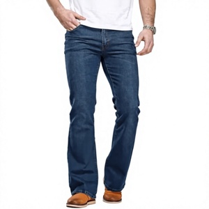 Jean en denim stretch fuselé pour homme, coupe classique, noir délavé, respirant, écologique, pour l'été, l'automne et le printemps, faible MOQ - Product Image 2