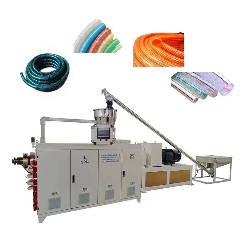 柔軟なPVCガーデンホースプラスチック機械PVC繊維強化チューブ製造機生産ライン