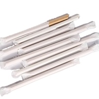 Pailles à boire jetables 100% biodégradables, emballées individuellement dans du papier, pailles en papier pour bubble tea