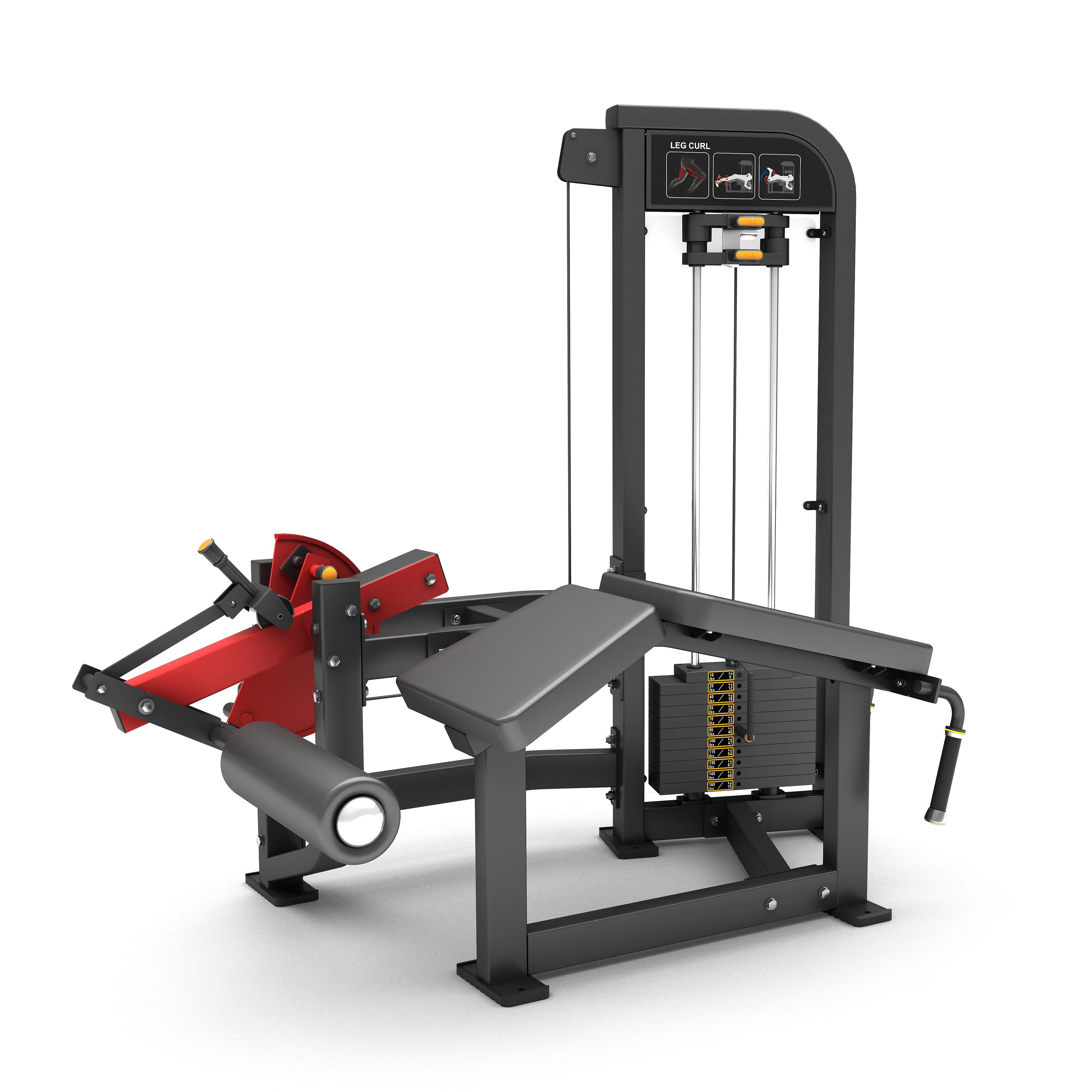 Bilink Krachttraining Commerciële Fitnessapparatuur Met Pin-Beladen Sterktemachine Met Beencurl Voor Gymcentrum