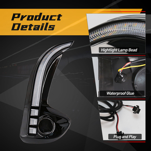 ไฟหน้ารถ LED เดย์ไลท์ DRL อุปกรณ์เสริมสำหรับรถยนต์ <span class=keywords><strong>Toyota</strong></span> Yaris <span class=keywords><strong>Vios</strong></span> 2020 2021 <span class=keywords><strong>2022</strong></span>เวลากลางวัน - Product Image 2