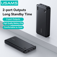 USAMS CD254 Logo OEM 20000mAh Baterai Eksternal Pengisian Cepat Charger Portabel Power Bank Power Station 20000mAh Power Bank