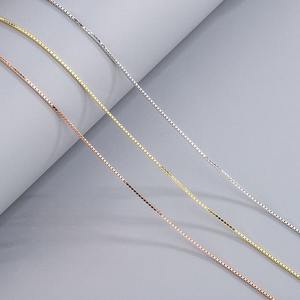 Waterdichte mode dames meisjes 925 sterling zilveren ketting schakels gouden plating trendy bruiloft choker sieraden groothandel - Product Image 6