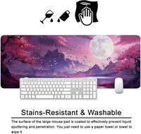 Cetak Kustom Permukaan Halus Anime Jepang Ukuran Besar 800x300 3mm Alas Mouse Gaming Anti-Selip Karet Tahan Air Sublimasi
