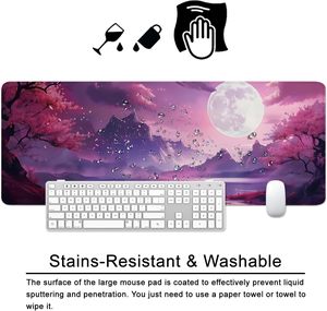 Alfombrilla de Ratón para Juegos de Goma Grande, Impresión Personalizada, Superficie Lisa, Diseño de Paisaje, Antideslizante, Resistente al Agua, en Stock - Product Image 3