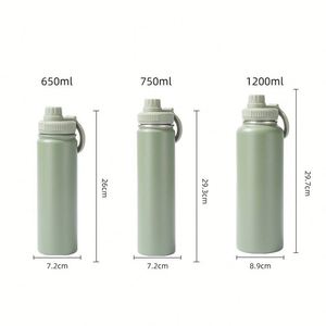 Botella Deportiva Personalizada Azul Marino, Aislada al Vacío para Mantener Bebidas Frías y Calientes, Botella de Agua para Gimnasio - Product Image 3