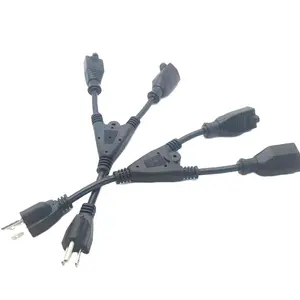 Kabel Listrik One Stop Produsen OEM American Standard 3P NEMA 5-15P untuk 2x 5-15R Y Splitter Power Kabel Ekstensi