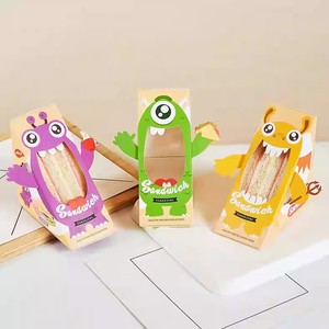 Caja para Sándwiches Desechable, Caja Moderna para Empacar Sándwiches con Ventana, Caja de Cartón para Sándwiches Personalizada - Product Image 1