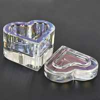 Haute qualité rose coeur verre ongles tasse cristal bol monomère porte-vaisselle liquide ongles cristal tasse pot