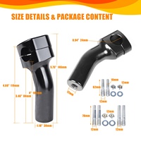Kit de abrazaderas para manillar trasero de 1 "y 25MM, accesorio compatible con Shadow 750 Vulcan 900 Road Star XV1700 Harley Dyna Sportster Softail, color negro