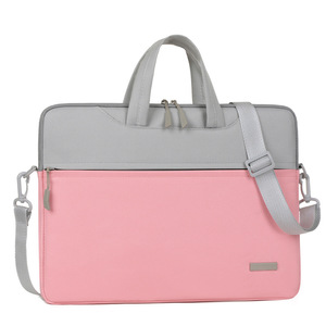 Sac pour ordinateur portable Oxford imperméable, sacoche professionnelle respirante et légère, avec compartiment intérieur de protection color block - Product Image 4