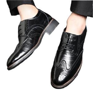 Chaussures Oxford en cuir PU <span class=keywords><strong>pour</strong></span> hommes, à bout pointu, à lacets, multicolores, chaussures habillées formelles <span class=keywords><strong>pour</strong></span> affaires - Product Image 1