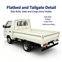 Truk Kargo Mini Kabin Ganda Tersedia Grosir, Truk Dump Mini, Truk Kargo 4X2 untuk Pengangkutan Pedesaan