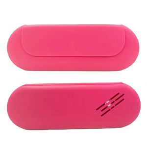 Custom Logo Printed Silicone <b>Makeup</b> Brush <b>Holder</b> Travel Cosmetic Bag Mix Color 21*6.8*2.8cm Household Use OEM Available - Product Image 3