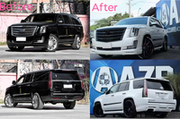 Kit carrosserie en fibre de carbone style Zero pour Cadillac Escalade : lèvre avant, jupes latérales, diffuseur arrière, spoiler