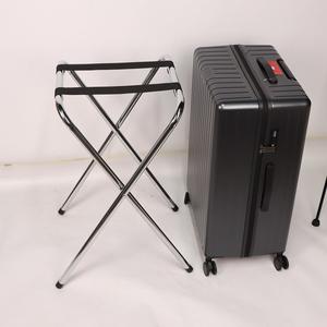 חדר המלון מטען אחסון קל מזוודה מתכת לעמוד פלדה כרום מתקפל מטען - Product Image 1