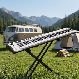 Tastiera MIDI USB Portatile a 37, <span class=keywords><strong>49</strong></span>, 61 Tasti, Controller MIDI Midiplus Xmini II Slim-key per Studio Domestico e Produzione Musicale Mobile - Product Image 3