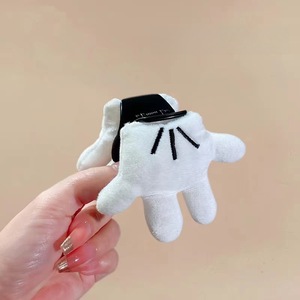 Pinza de Pelo de Felpa Blanca con Diseño de Palma, Adorable y Esponjosa, Accesorio Creativo para el Cabello, Regalo Original - Product Image 5