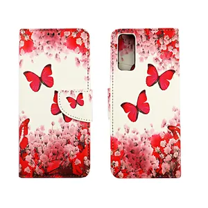 Good Price Of Flower Butterfly Flip Phone Case For Iphone 13 Case Embossed Samsung Galaxy A 14 Phone Case