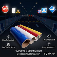 Película Reflectante Microprismática Acrílica Premium EGP, Lámina Retroreflectante PMMA en Rollo para Señalización de Seguridad Vial
