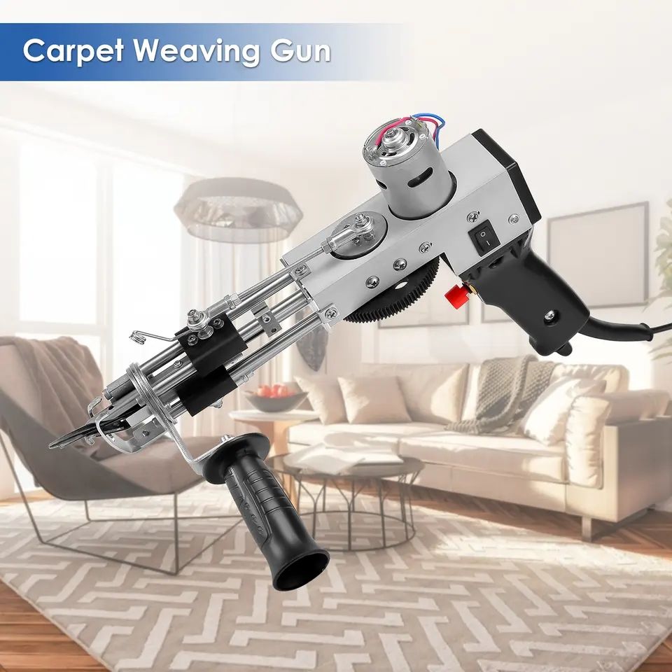 カーペットタフティングガン、DIYカーペットラグ織機、植毛編み機、7