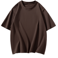 T-shirt pour homme en coton 100% poids lourd 220 grammes, coupe classique, col rond, manches courtes, décontracté, épaules tombantes, sérigraphie personnalisée