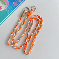 Lanière tressée colorée réglable et détachable pour femme, bandoulière, porte-badge, sangle d'appareil photo, porte-clés, sangle de téléphone