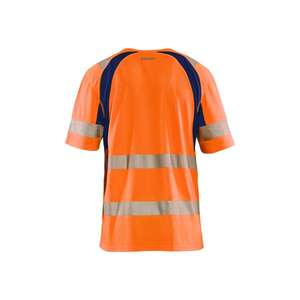 BLAKLADER - 3397101353894XL <b>Hi</b>-<b>Vis</b> UV-protected T-shirt <b>Orange</b>/Navy blue - EAN 7330509655245 <b>HI</b>-<b>VIS</b> WORKWEAR - Product Image 2