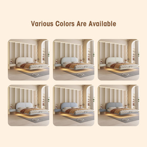 KHÁCH SẠN Nệm gỗ ngủ giường khung cơ sở với ánh sáng đầu giường phổ biến hiện đại PU da đệm bọc nền tảng GIƯỜNG GỖ - Product Image 6