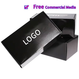 Caja de Envío Corrugada de Lujo, Cajas de Embalaje de Papel Negro Personalizadas con Logotipo, Caja de Cartón para Envíos - Product Image 6