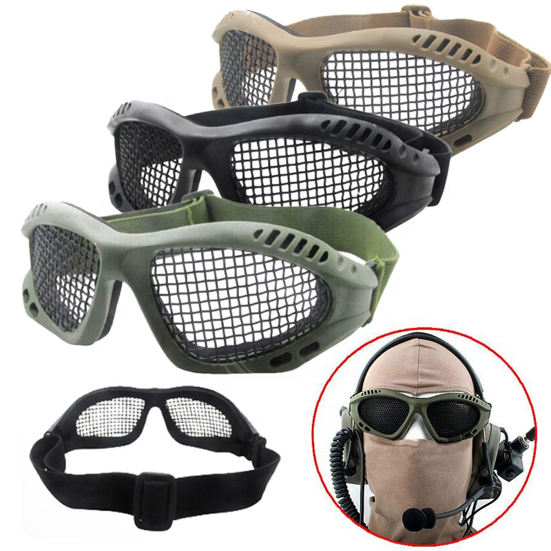 Chất lượng cao săn bắn chiến thuật paintball Kính Eyewear dây thép lưới Airsoft Net Kính khả năng chống sốc mắt trò chơi bảo vệ