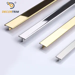 Prolink nhà máy kim loại t kênh hồ sơ thép không gỉ gạch cạnh TRIM Strip cho sàn gốm quá trình chuyển đổi