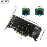 Dual Key-M-Steckplatz für PCIe X8 PCl-E4. 0 8X NGFF M2-Adapter-Riser-Karte für 22110 2280 2260 2242 2230 M.2 NVME-SSD