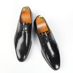 Chaussures de ville en cuir haute densité à enfiler, à bout pointu, imperméables, avec revêtement anti-rayures et maille respirante pour hommes - Product Image 3