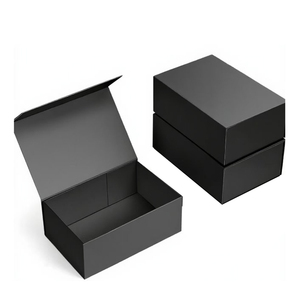 Cajas plegables personalizadas con impresión y tapa magnética, cajas de regalo plegables de cartón con imán y logotipo dorado - Product Image 3