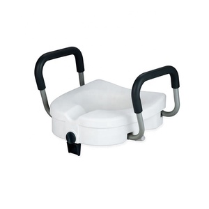 MSMT HDPE Portable <strong>Raised</strong> Bathroom <strong>Toilet</strong> <strong>Seat</strong> <strong>with</strong> 5\" <strong>Handle</strong> Arm <strong>Toilet</strong> Riser Lift <strong>Seat</strong> for Most <strong>Toilets</strong> Handicap Accessible - Product Image 5
