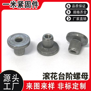 Tuerca en T de Acero al Carbono Niquelada con Cabeza Plana Moleteada, Tuerca Remachable Roscada de 7mm de Ancho, Grado A - Product Image 5